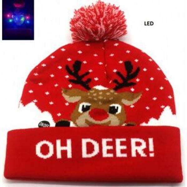 Kerstcadeaubox – Muts met Lichtjes & Dubbele Oorbellenpret