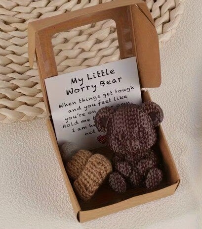 Mini Beerzakje bruin – Aanmoedigingscadeauset met Inspirerende Kaart