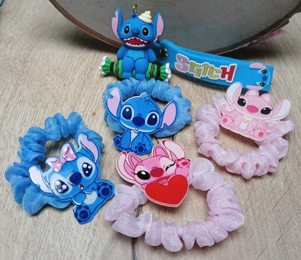 Stitch Sleutelhanger & Scrunchie Set