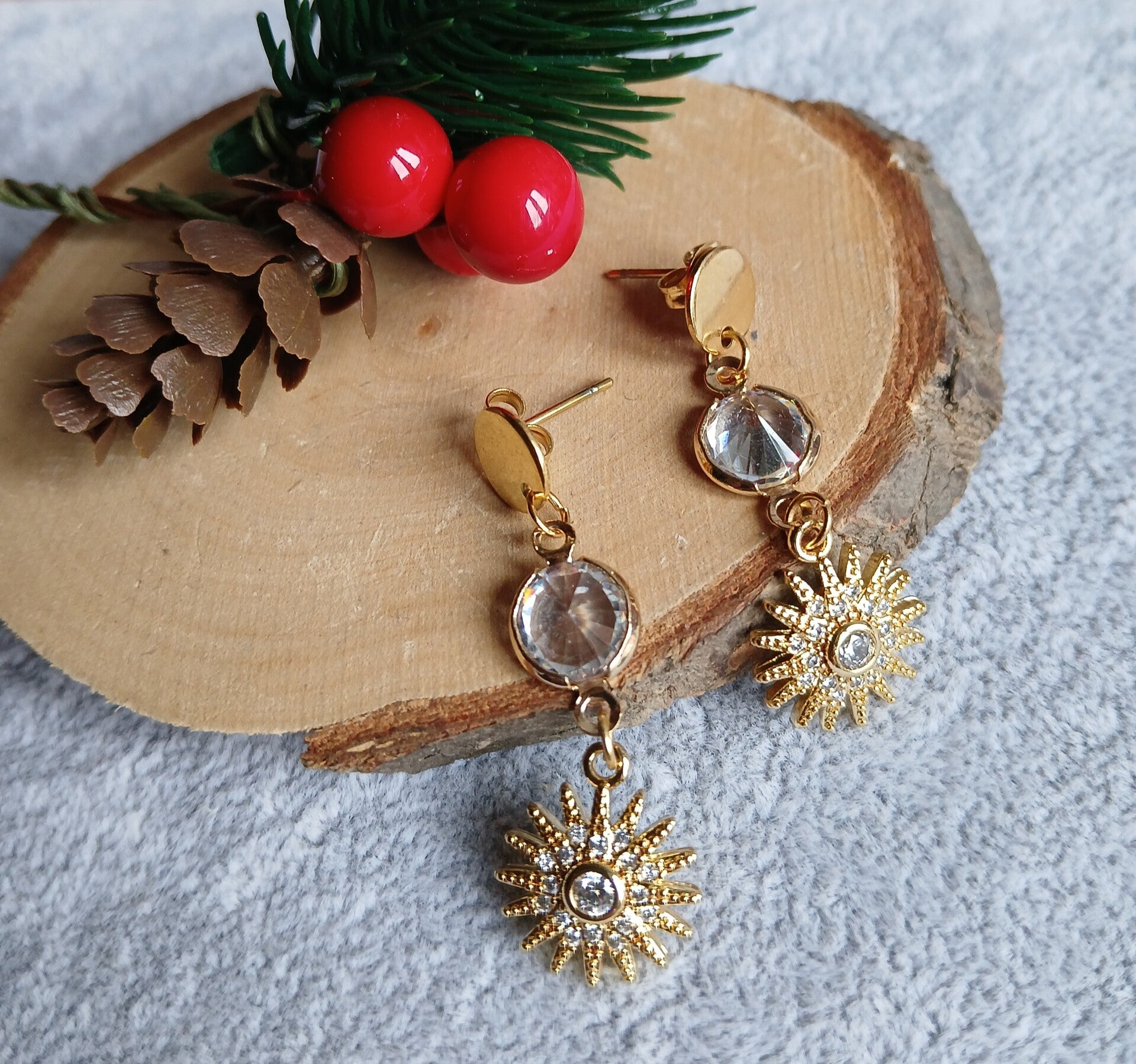 Zonvormige oorbellen