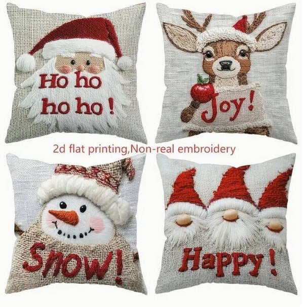 Feestelijke Kussenhoezen – Set van 4