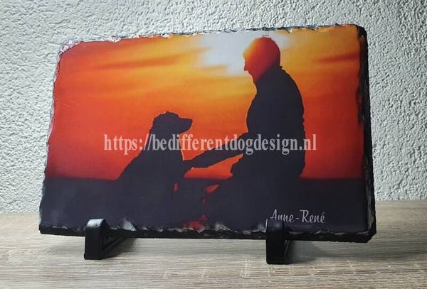 Foto op leisteen bedrukt 25x17