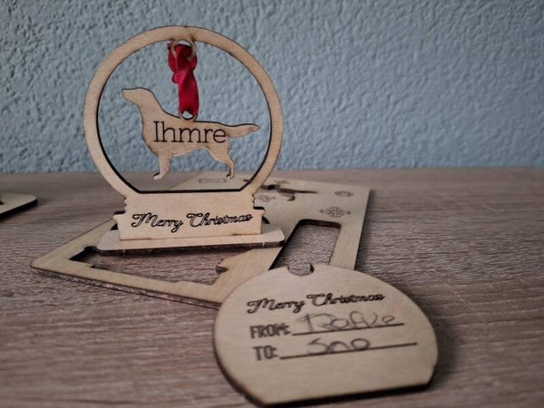 Kerstkaart sneeuwbol