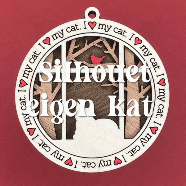 Eigen kat (silhouet)