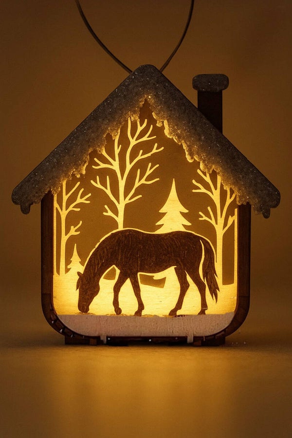 Kerststalhuisje paard