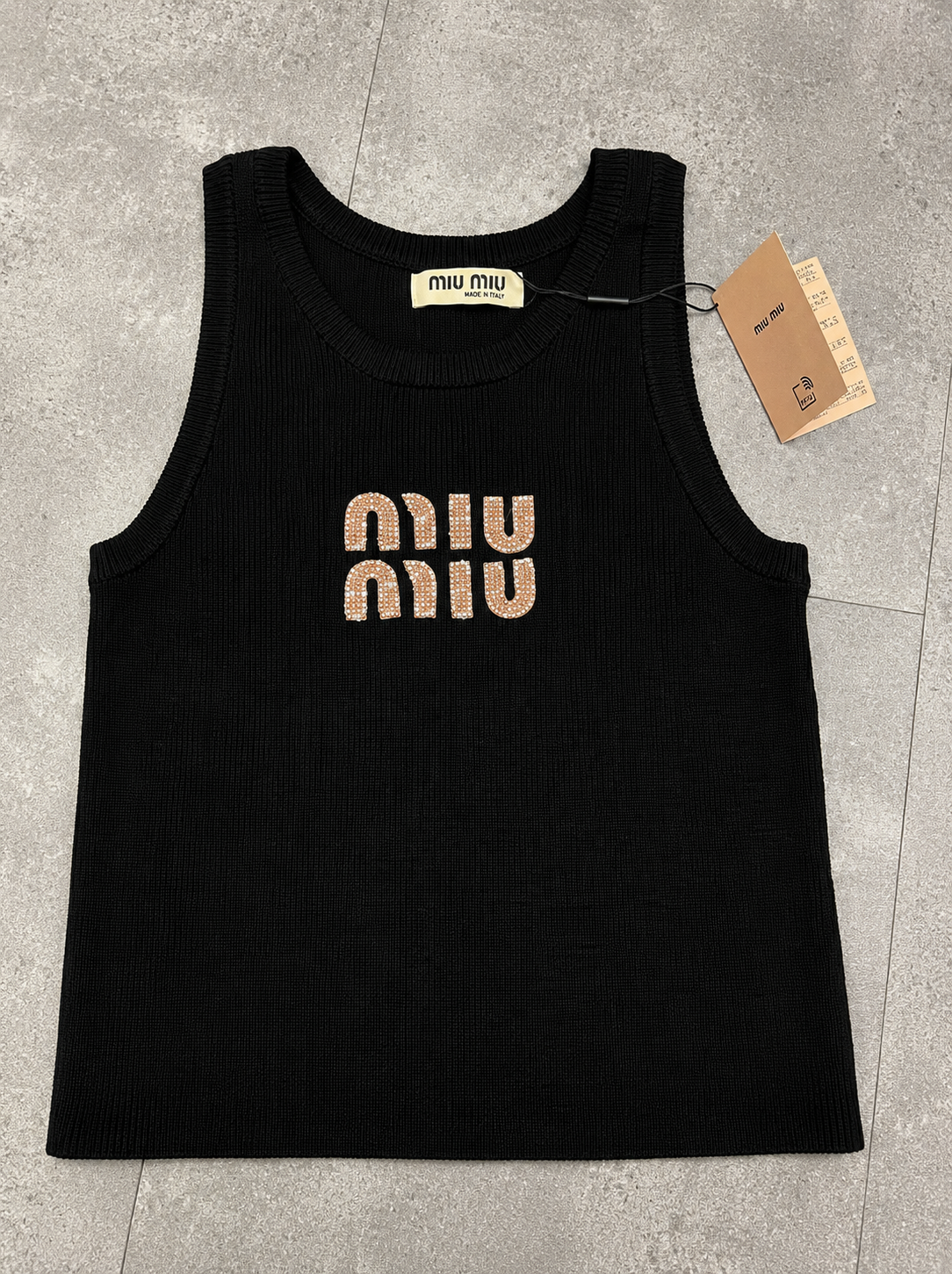 Miu Miu Black tank top