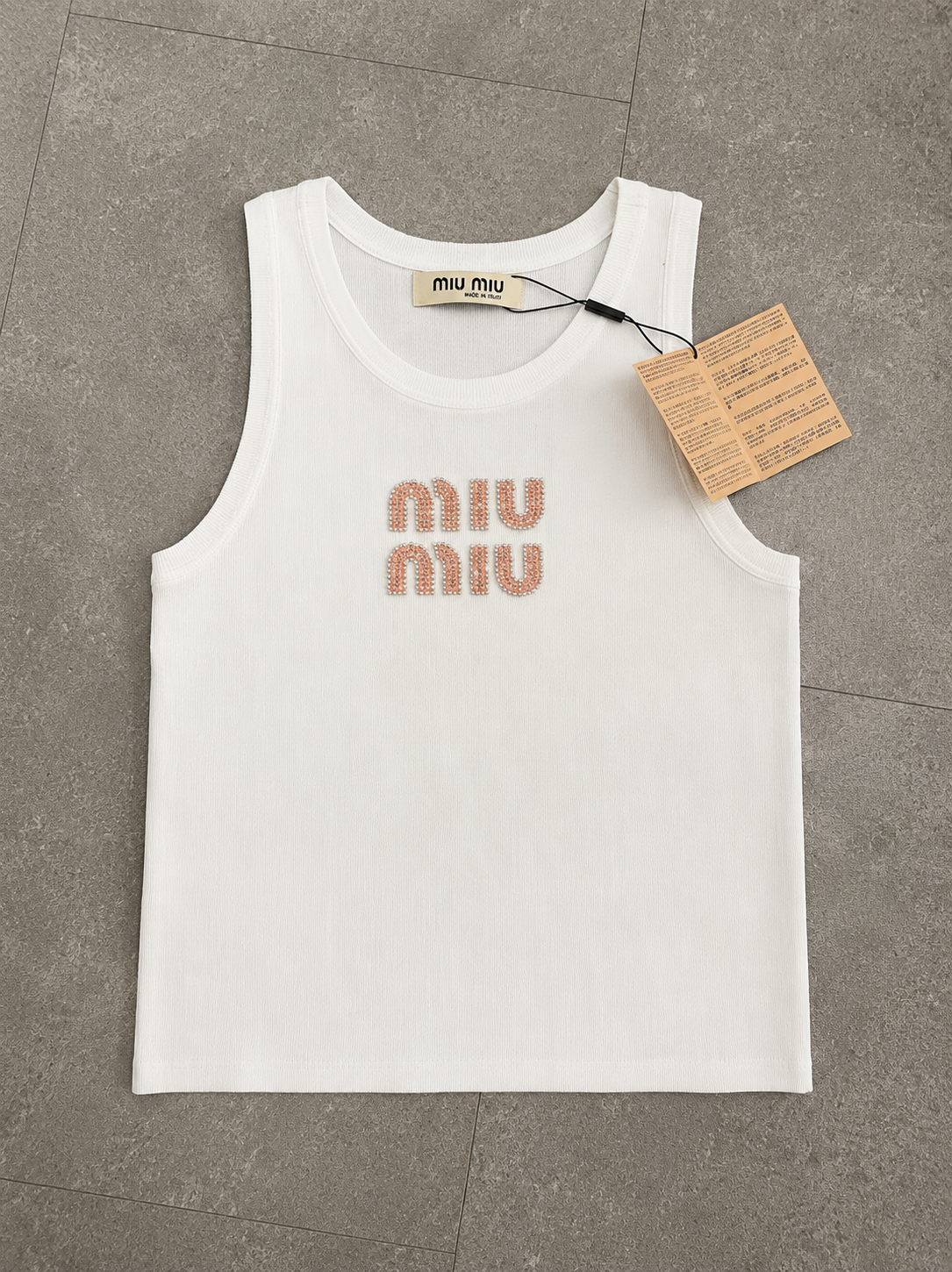 Miu Miu white tank top