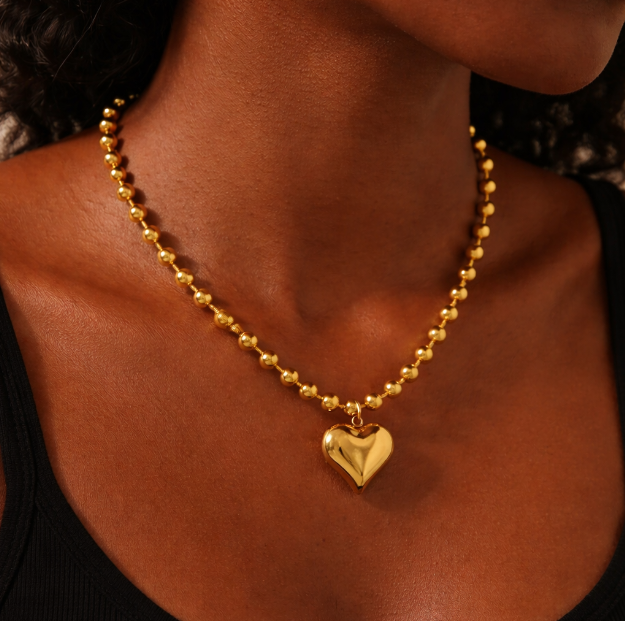 Heart pearl chain