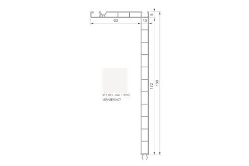 Deceuninck pvc kassement 18cm - 6m lengte