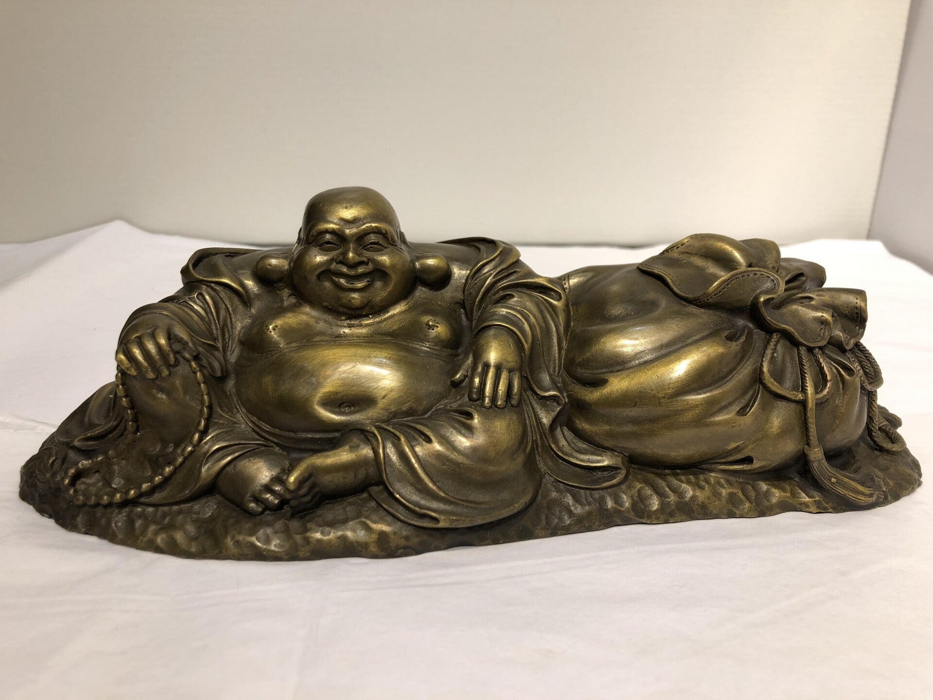 Buddha met Reiszak - Brons (8 cm)