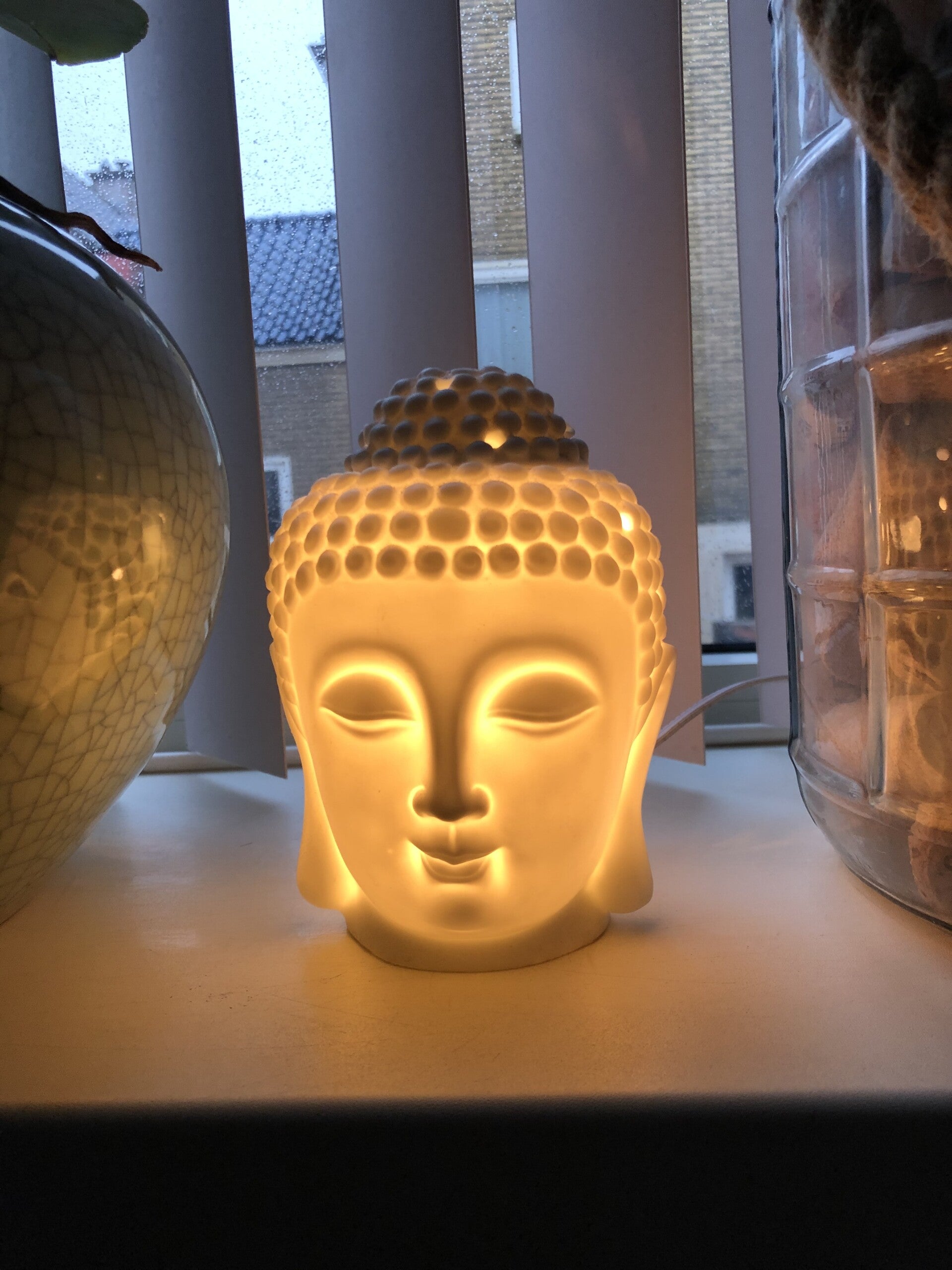 Buddha Hoofd Lamp / olie verdamper 15 cm