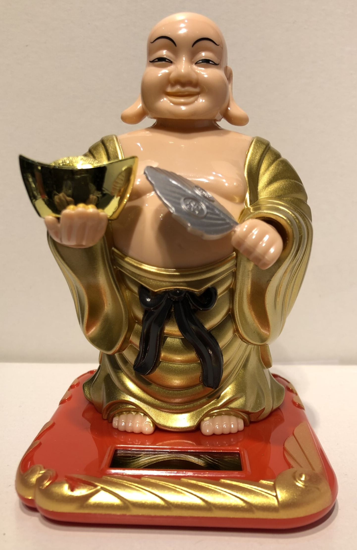 Knikkende Buddha Solar 14 cm