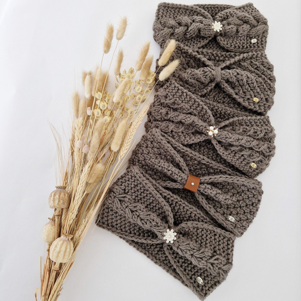 Merino Stirnband Kinder | Damen KU 52/60cm schlamm