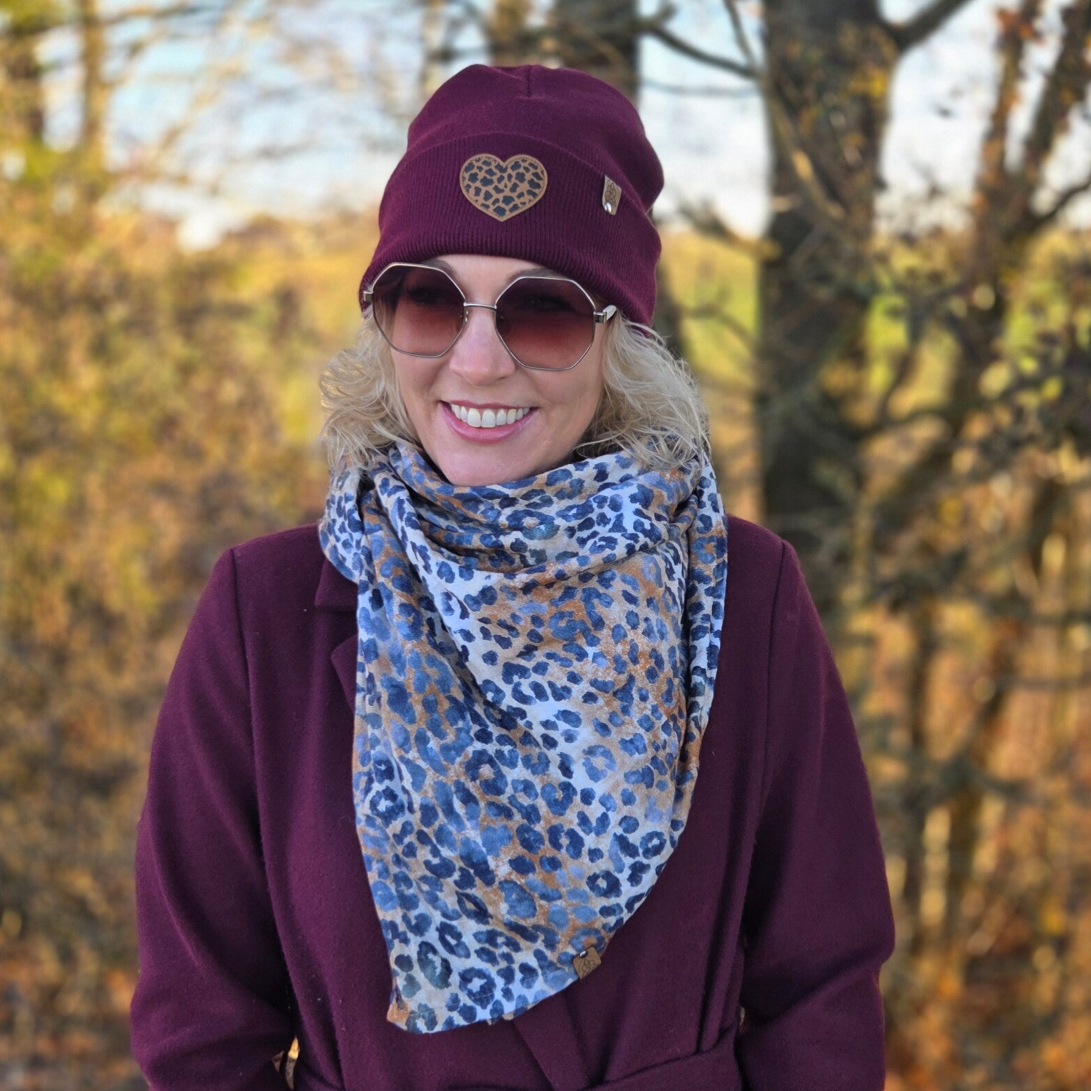 Hipster-Beanie bordeaux LeoHerz