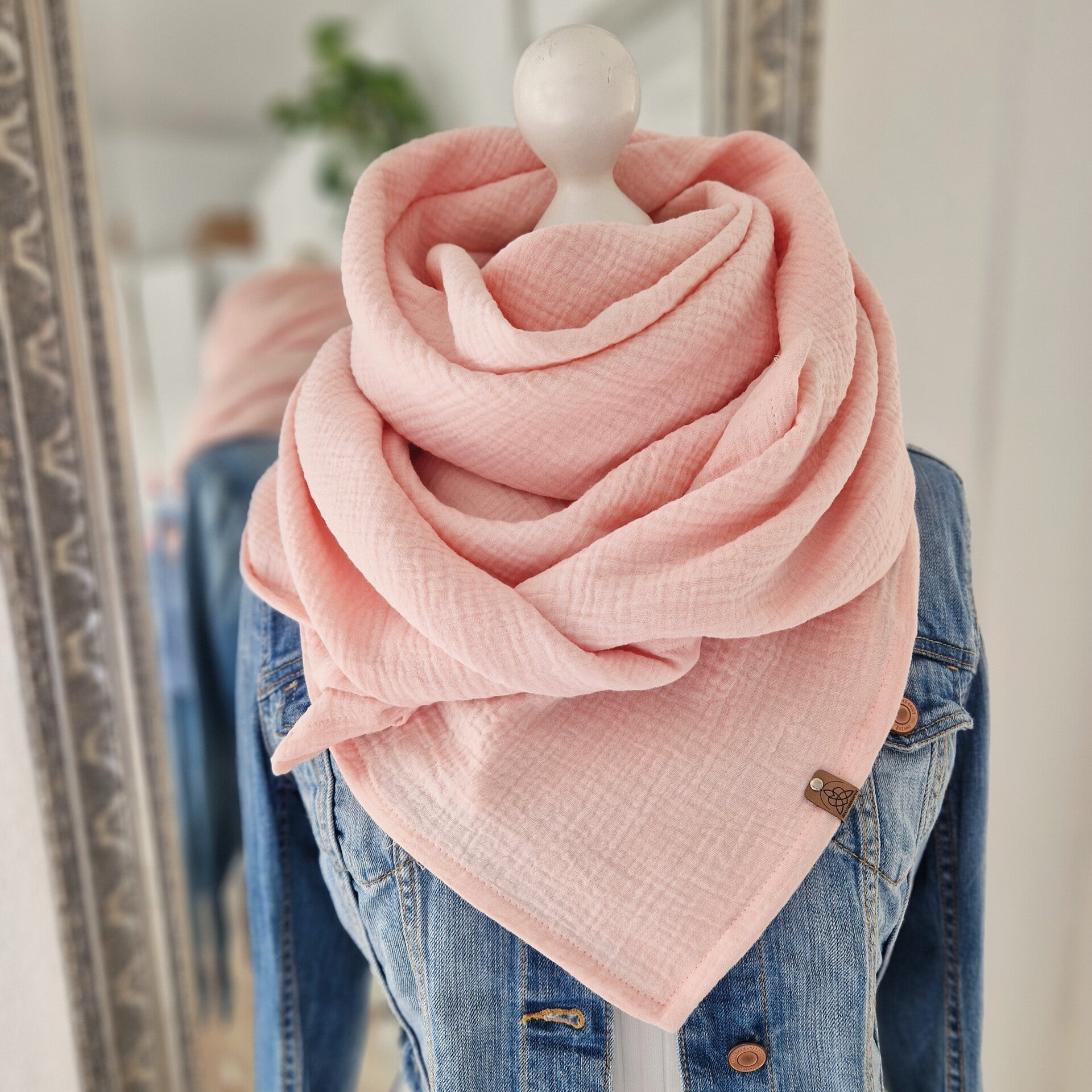 Musselintuch Erwachsener | Decke 130cm pastell rosa