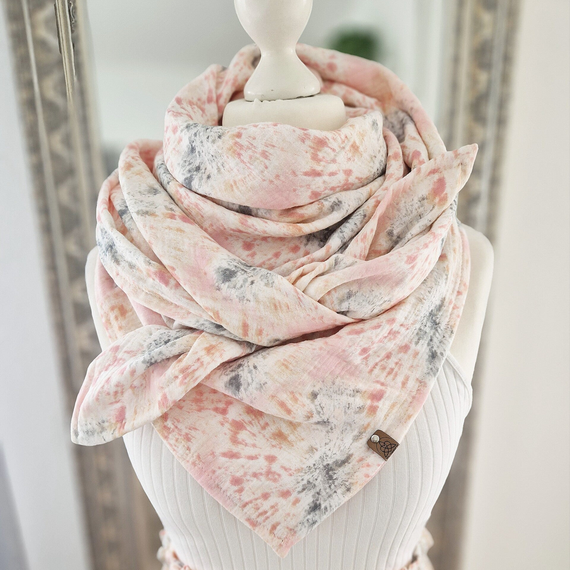 Musselintuch Erwachsener | Decke 130cm Batik pastell