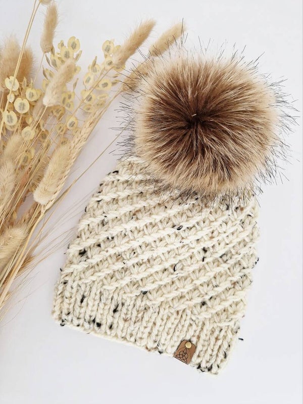 Merino Kind Mütze 48/50cm natur meliert