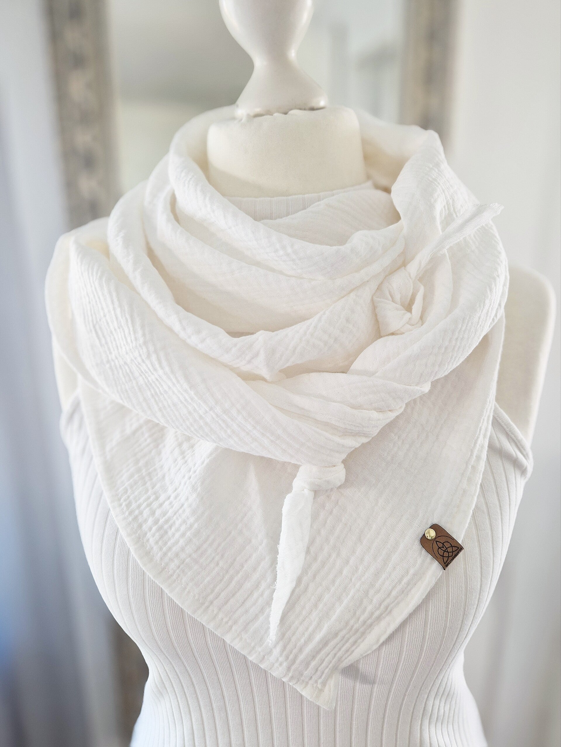 Musselintuch Erwachsener | Decke 130cm ecru