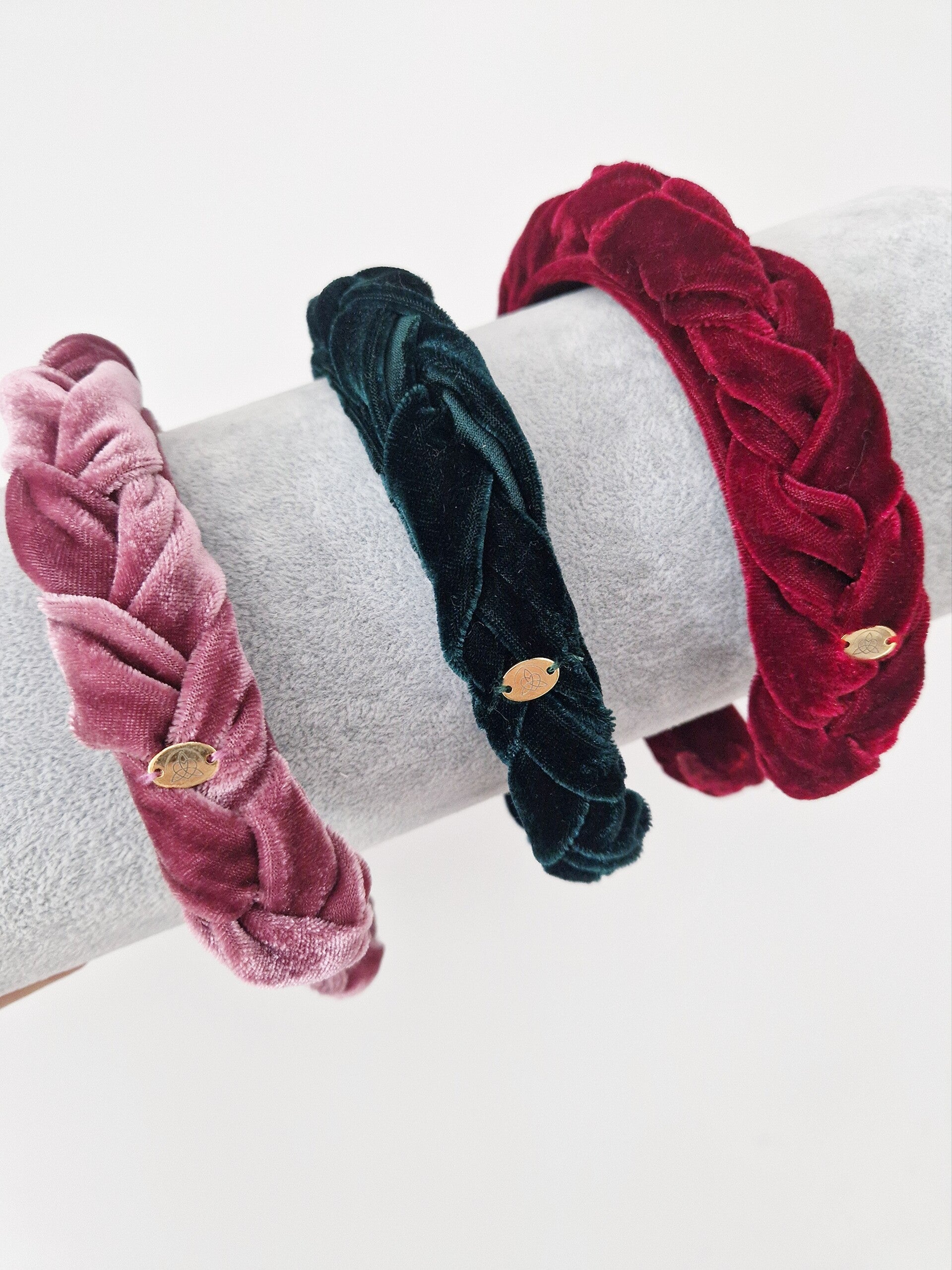 Haarreifen geflochten samt