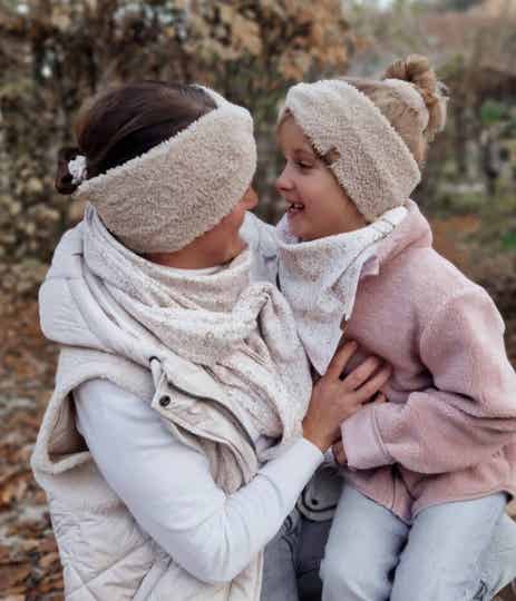 Teddy-Haarband natur