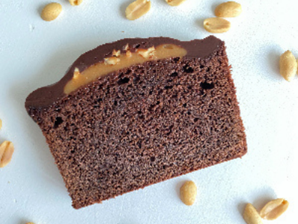 Chocolade Travelcake karamel pinda