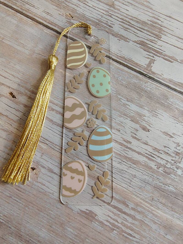 Acrylic Bookmark - Eggs & leaves