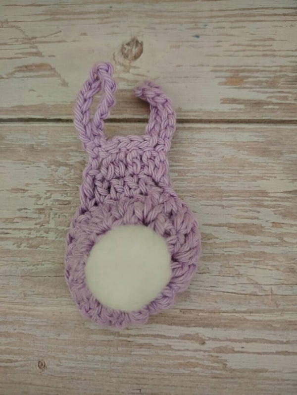 Crocheted Flat Bunny - Purple