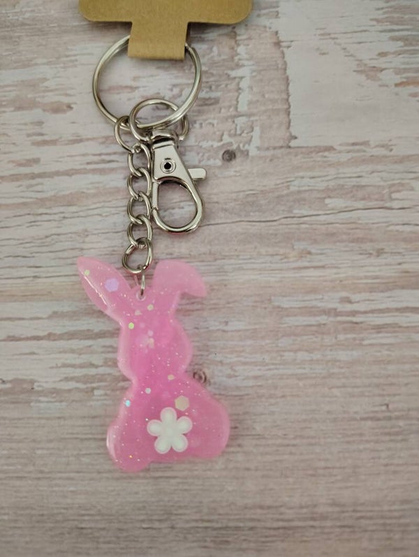 KB4- UV Resin Bunny Keychain