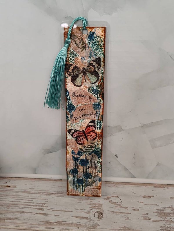 Collaged Bookmark - Butterfly Oh Butterfly