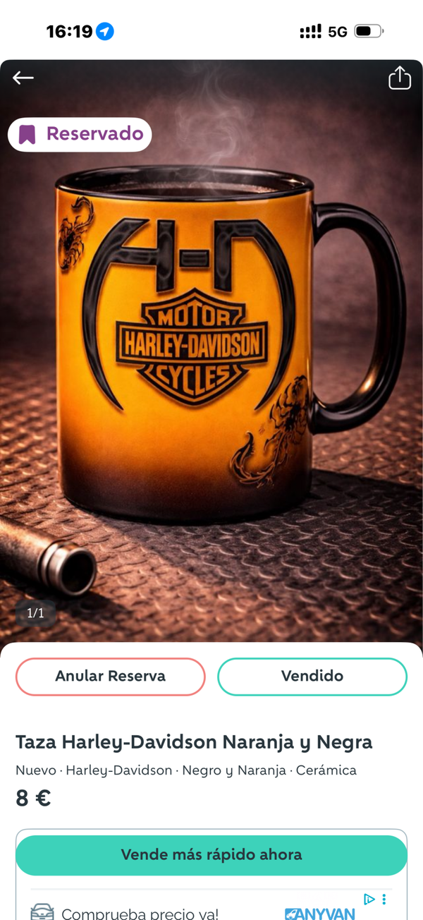 Taza harley davinson