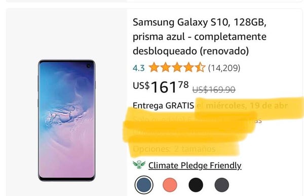 Sansung galaxi s10 128 GB