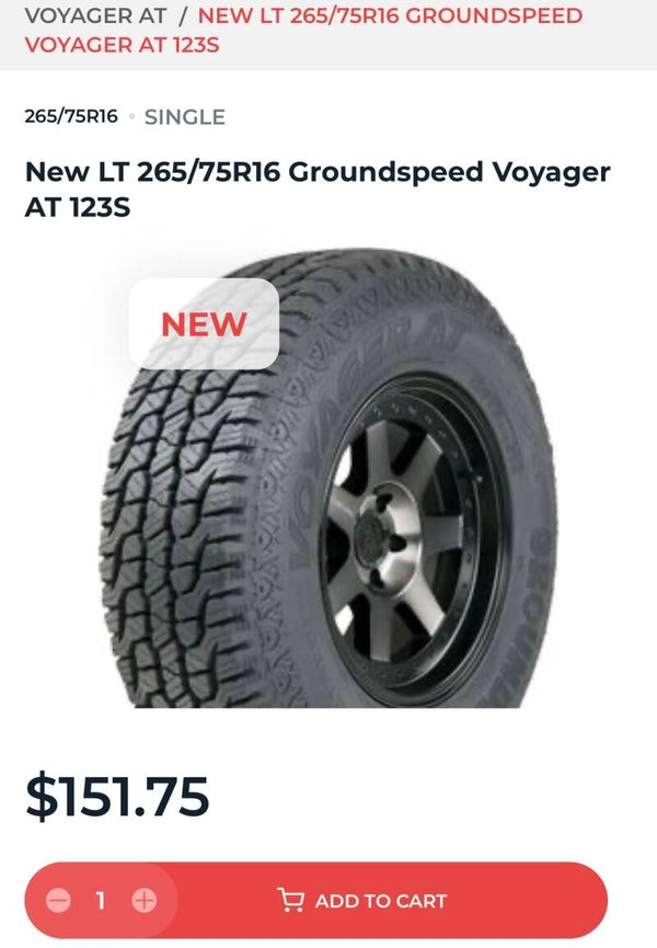 New tires/ gomas nuevas  265/75/16