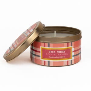 Kaars in Blik Geruit