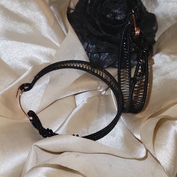 Black Copper Rollercoaster Hoops