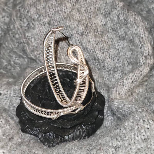 Silver Rollercoaster Hoops