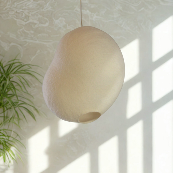 ROCA | Handgemaakte vilten hanglamp van natuurlijke materialen