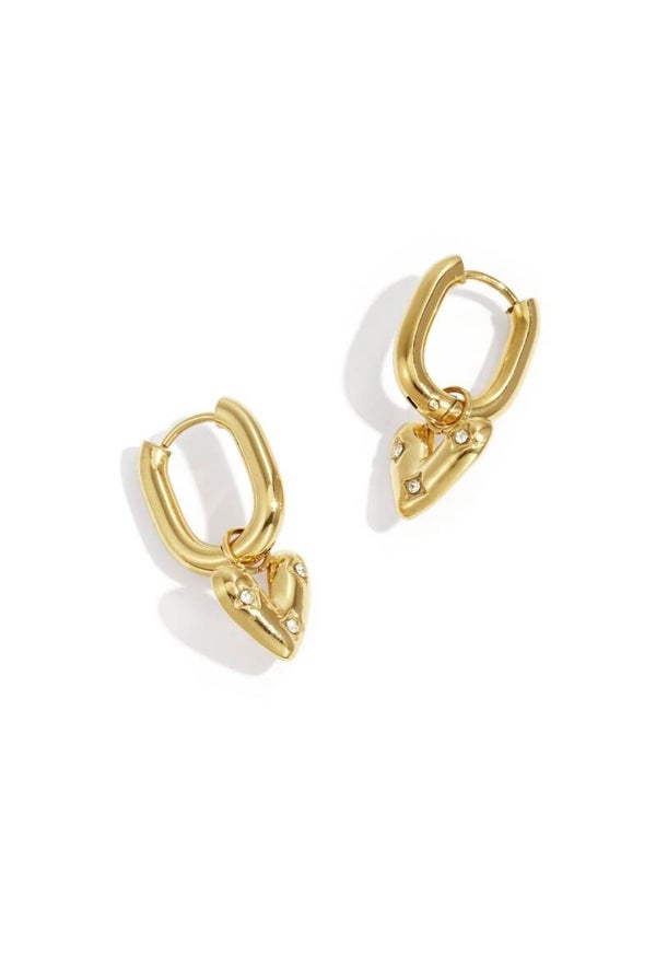 diamant heart oorbellen