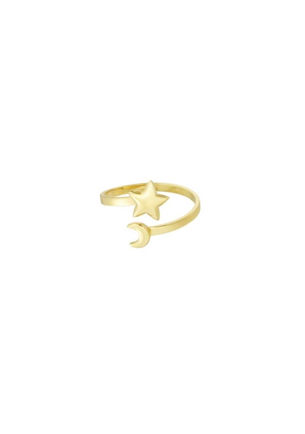 star and moon ring