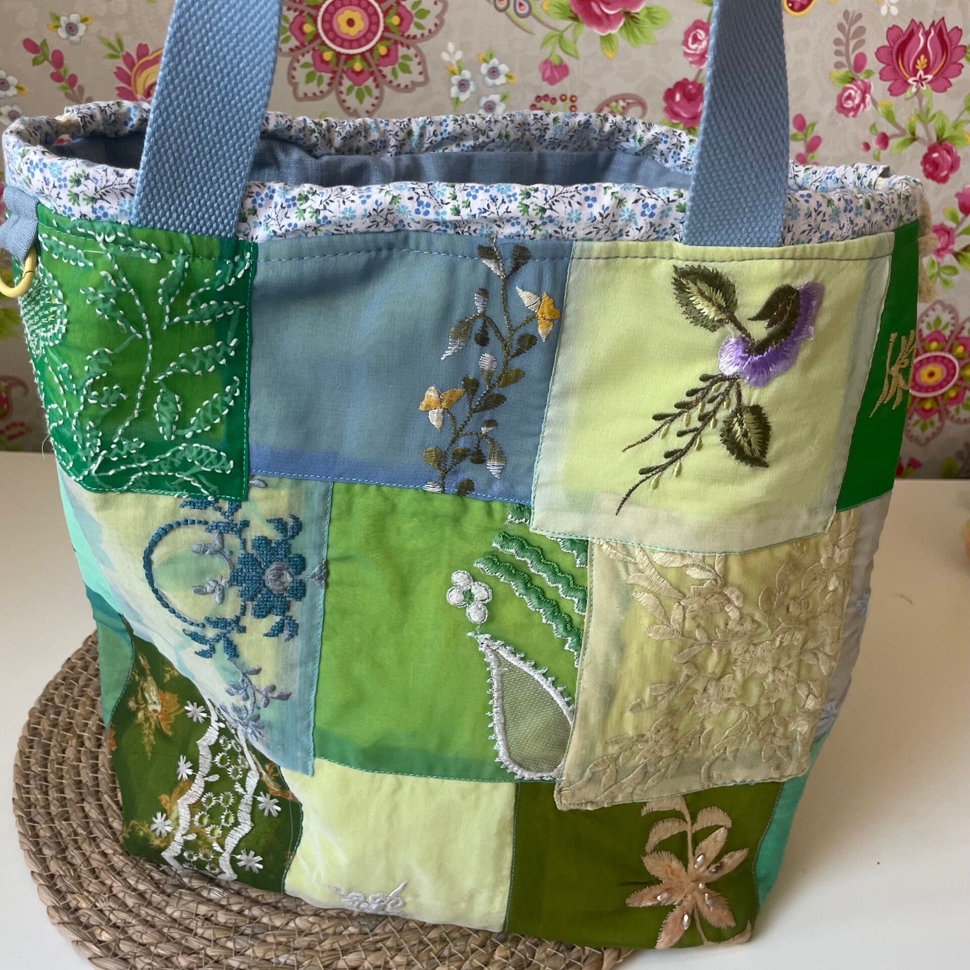 Projecttas XXL Sari blauw/groen