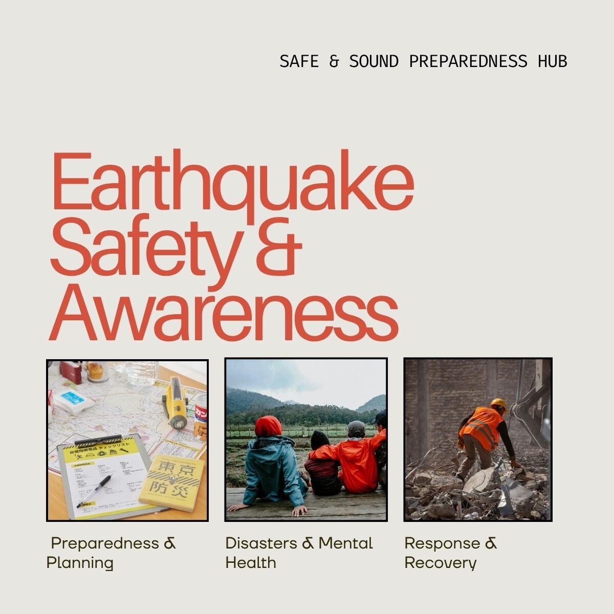 Earthquake & Safety Awareness Checklist Bundle