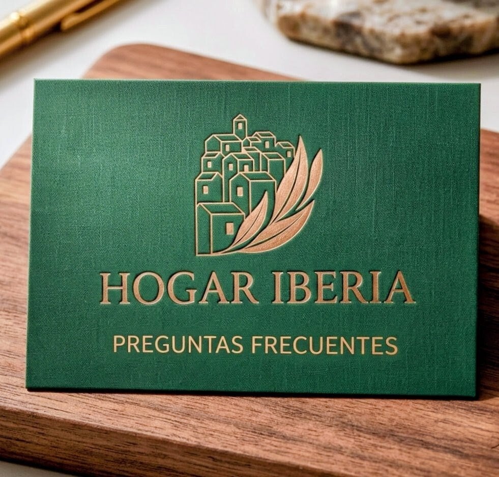 tarjeta de presentacion con logo, nombre y frase Preguntas frecuentes