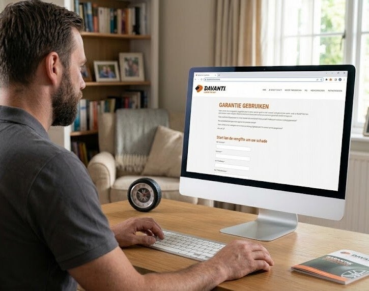 Man die website Davanti-garantie bezoekt