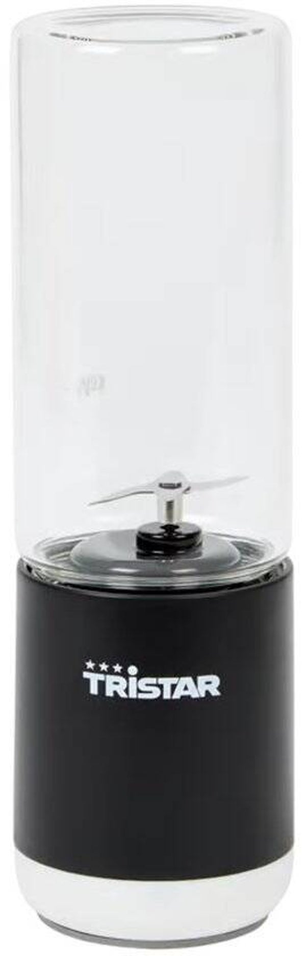 TRISTAR - Portable blender - draadloos - smoothies - stainless steel - Mini blender - 380ml - USB oplaadbaar - zwart
