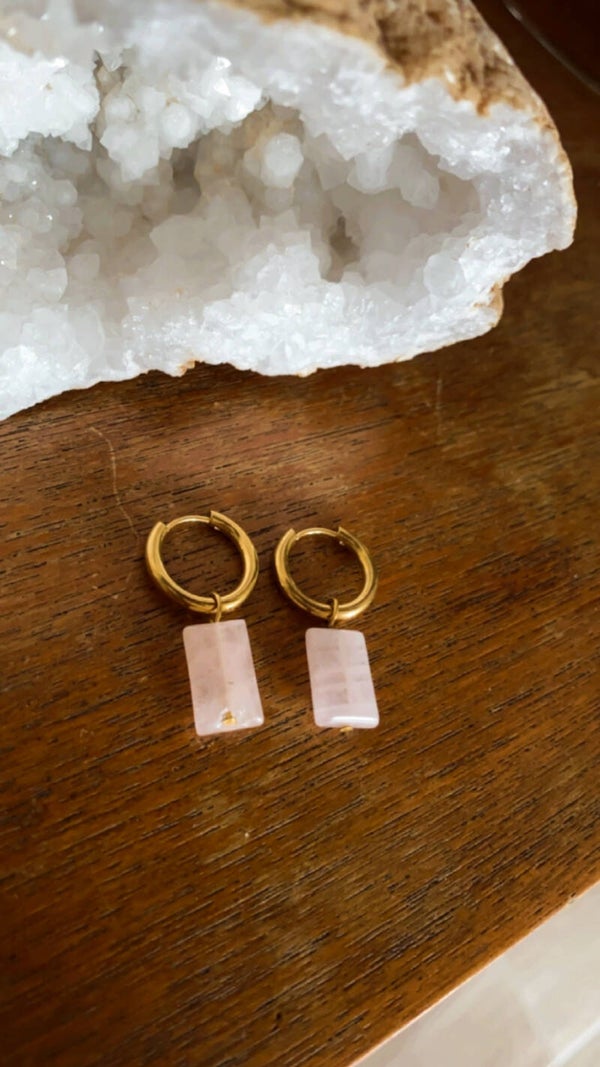 Earring - Click & Switch - Stone - Gold