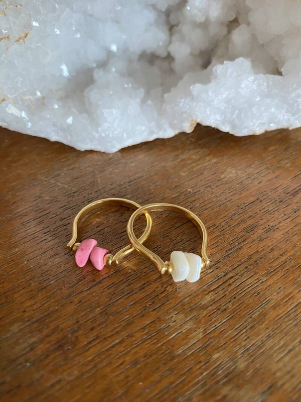 Chip Stone Ring - Zilver