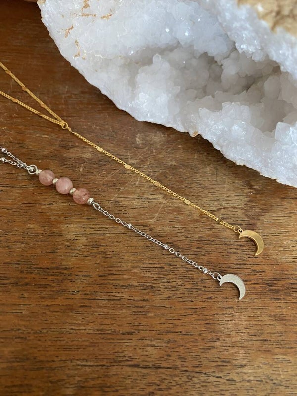 Pendel Necklace Beads - Moon - Gold/Silver
