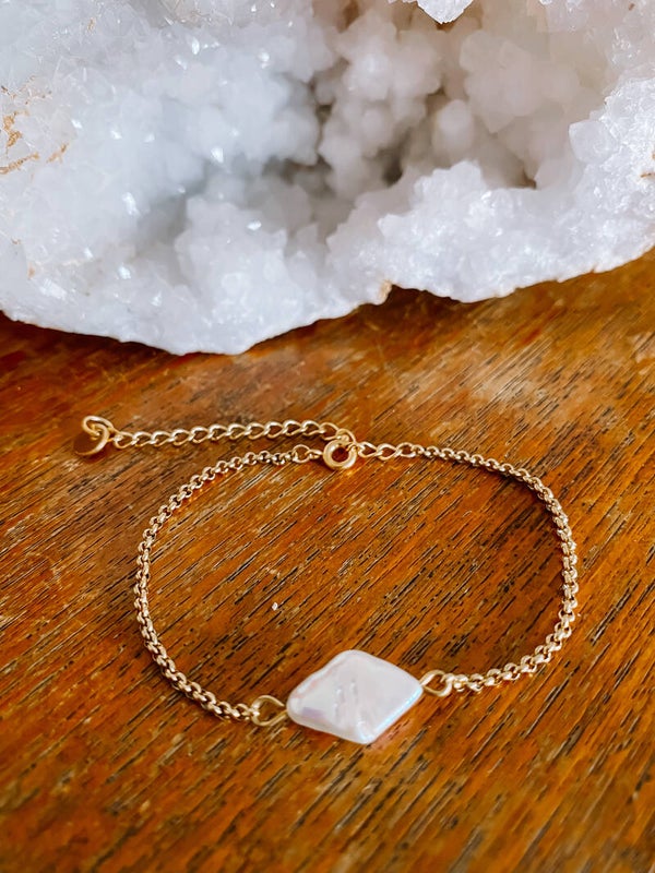 Pearl Diamond Bracelet - Gold/Silver
