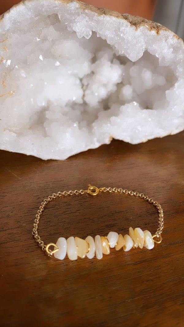 Chip Stone Bracelet 2.0 - 15 CM - Goud