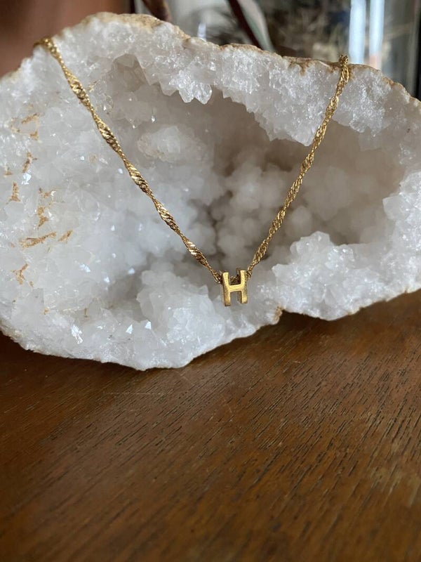 Initial - Necklace Wave - Gold