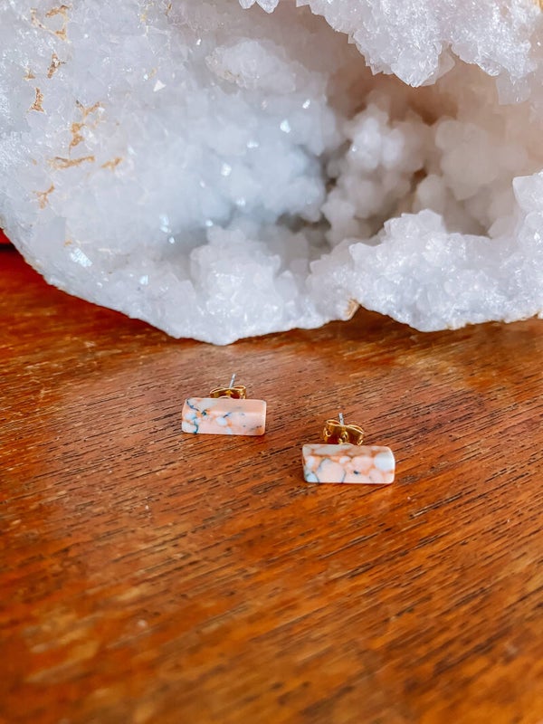 Basic Mini Bar Stone Studs